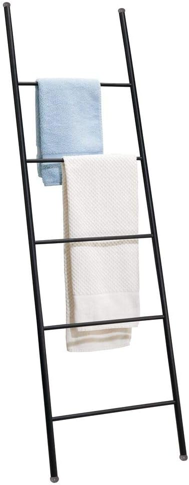 mDesign Toallero escalera – Práctico colgador de toallas con 5 barras