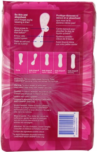 Carefree Body Shape Extra Long Unscented, 93 Count