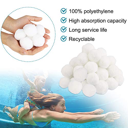 Vivibel Filterbälle für Sandfilteranlagen, 700g Pool Filterbälle, Kann 25 kg Filtersand Ersetzen, Sandfilteranlage Filterballs Geeignet für Pool Filter Schwimmbad Filteranlage, Poolreinigung Zubehör.