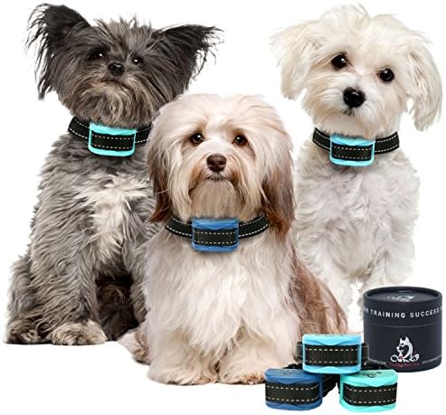 MOONSTONE | TOPAZ | SAPPHIRE Bark Collars by Our K9 - NO HARM, PAIN or SHOCK- Vibration, and Ultrasonic Sound Humane Rechargeable Anti-Bark Collar with 7 Sensitivity Levels for Small Dogs