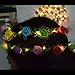 Homeleo 4 Pack Led Rose Flower Wreath Headband Light Up, Led Glowing Girl's Headdress, Fairy Led Wrap Crown Festival Tiara Floral Bohemia for Graduation Festival Wedding Christmas Halloween Party