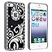 Pandamimi - Deluxe Black Bling Diamond Rhinestone Aluminum Chrome Hard Case Cover for Apple iPhone 5 5G + Screen Protector