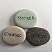 Courage Strength Believe Engraved Stones - 3 Stone Set