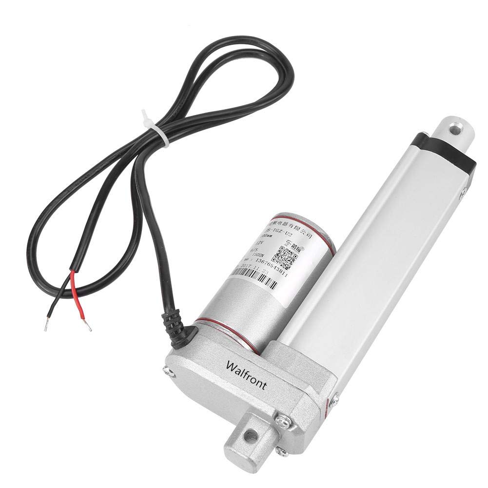 Multifunction 12v DC Small Electric Linear Actuator Cylinder Lift Stroke 50/100/150/250/300mm 140KG 310 Pound Maximum Heavy Duty Motor for Medical Automation(100mm)