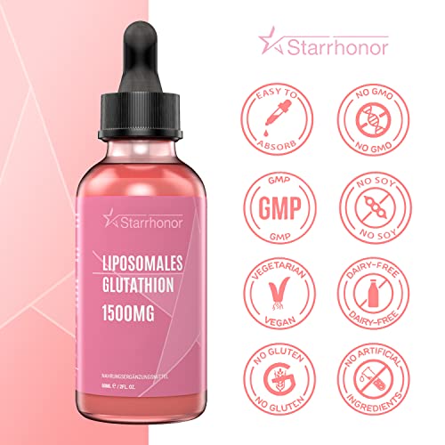 Liposomal Glutathione Liquid 1500 mg, Reduced Glutathione, Non-GMO  Antioxidant Supplement, Immune System, Healthy Aging, 4.05 oz in Saudi  Arabia