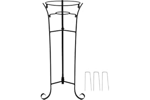 JforSJizT 21.7in High Garden Gazing Ball Stand,Metal Gazing Globe Sphere Stand Holder,for 10 to 12 Inches Metal or Glass Garden Gazing Sphere Globe,Indoor Outdoor Lawn Yard Display Stand Décor