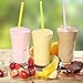 210 Pack Large Milkshake / Smoothie / Slush Straws, Disposable Jumbo Extra Wide Thick Shake Long Plastic Drinking Straw, Assorted Colors, 9