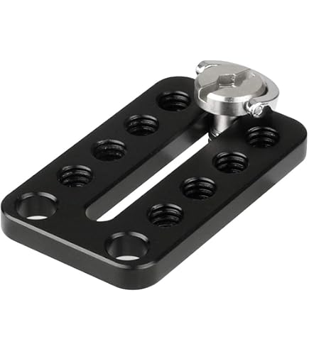 NICEYRIG Camera Cheese Easy Plate,Camera Cheese Mounting Plate, Top Baseplate Tripod Mount with Arri Locating Holes for DSLR Rail System,Applicable Railblocks, Dovetails, Short Rods