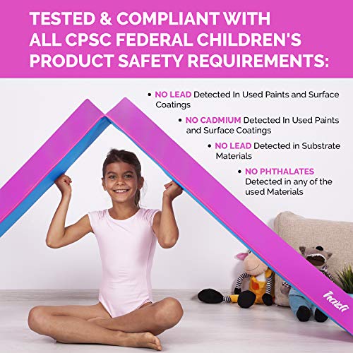 Hazli Folding Gymnastics Balance Beam for Home Practice - Kids 8FT Balance Beams for Gymnastic