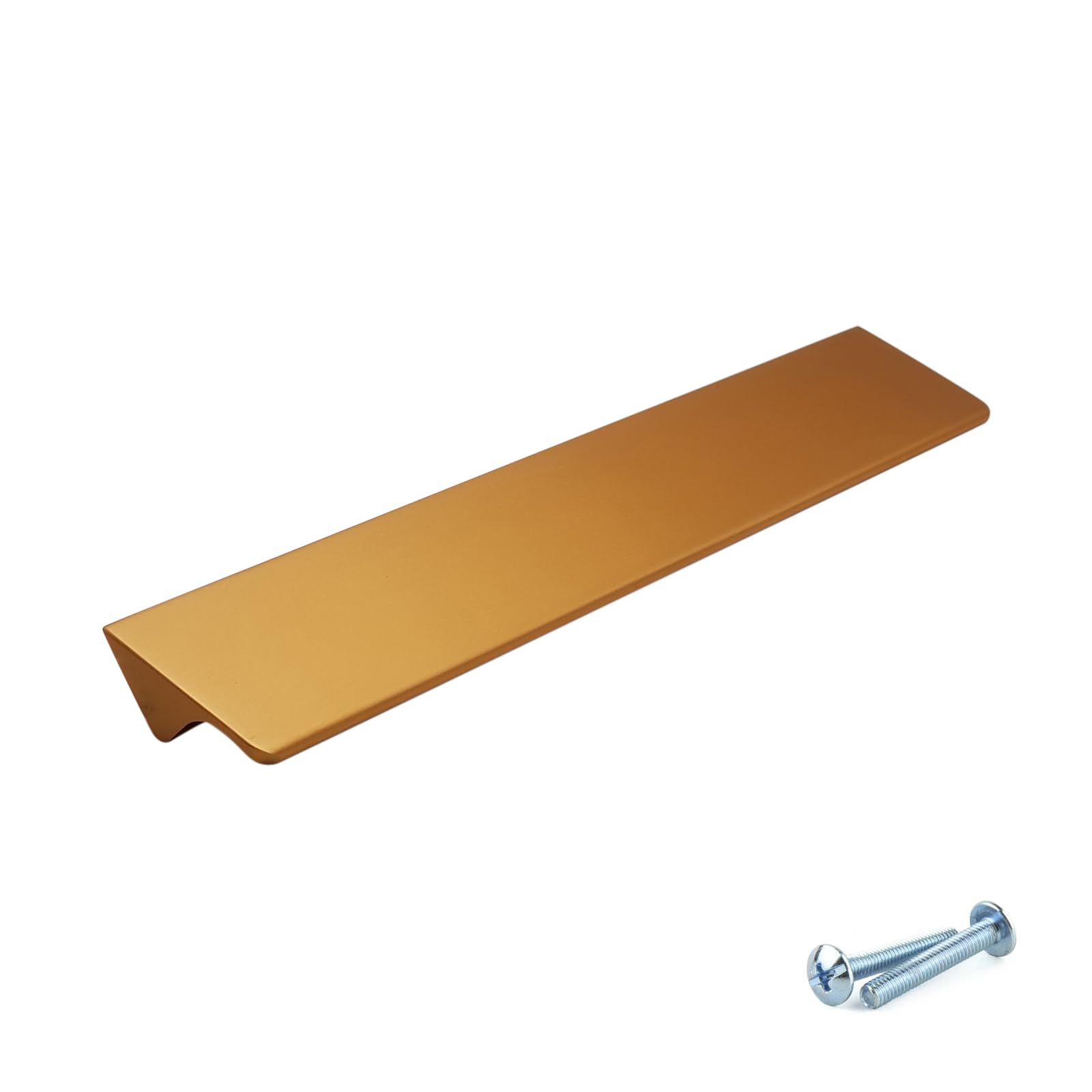 M4TEC Bar Kitchen Cabinet Handles, Kitchen Cupboard Door Handles, Wardrobes and Drawers, Bedroom Furniture Finger Edge Pull Handle Copper. VE8 Series: 96 mm Pack of 10