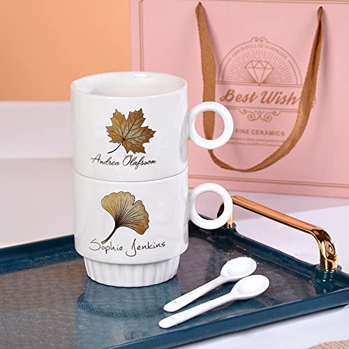 Oidium Mr and Mrs mugs Set of 2[9oz],visiting gift,Couples Coffee Mug Set,White Ceramic Mugs,Ceramic Cup for Office and Home,Mugs for Coffee, Tea, Soup, Ice Cream, Cereal