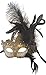 RedSkyTrader Womens Venetian Mask with Feathers and Lace One Size Fits Most Gold