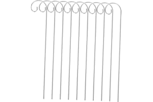 DOITOOL 10pcs Metal Shepherd Hooks for Garden Plant Tag Holders Outdoor Garden Label Stakes for Lawn