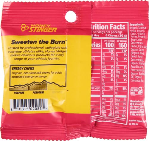HONEY STINGER ORGANIC CHERRY BLOSSOM CHEW, 1.8 OZ