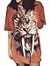 Pxmoda Women's Lace Up Totem Print Short Dress