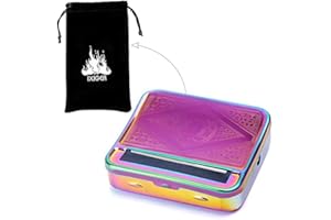 IXIGER Automatic Rolling Box，70mm Cigarette Rolling Machine ，Manual Cigarette Tobacco Rolling Machine Portable Metal Box for Rolling Tobacco, Smoking Roller and Storage Case (Colorful)