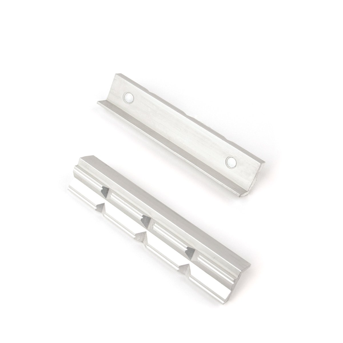 GSR clamps for bench vice, 125 mm, aluminium / prisms with magnetic clamping jaws.