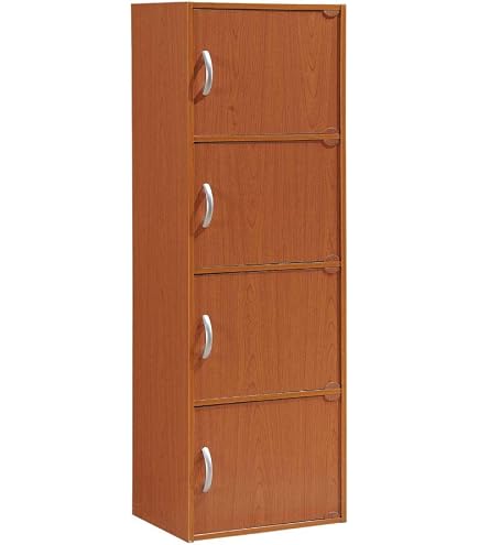 Amazon.com: Hodedah 3-Shelf, 3-Door Bookcase in Cherry : Home