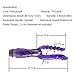 LUOGE VicQueen Crystal G-spot Butt Plug Double Pleasure Vibrator Anal Massage Dual Penetrator Vibe (purple)