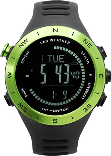 LAD-WEATHER Heart-Rate-Monitor Altimeter-Barometer-Compass Thermometer-USB-Rechargeable Climbing-Trekking-Watch