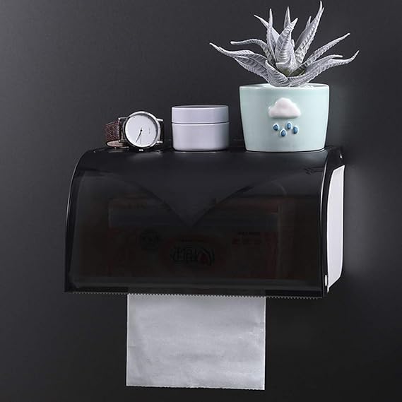Wallmounted Toilet Tissue Box, Plastic Tissue Holder, Strong