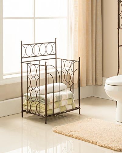 Copper Iron Shelf Storage Bathroom Towel Rack Stand Organizer