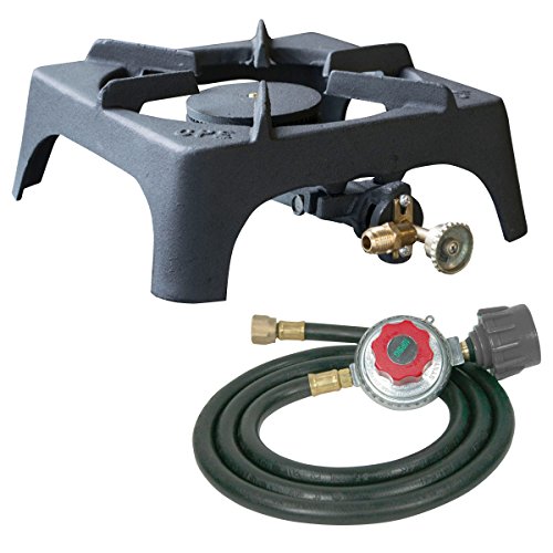Sportsman Series Single Burner Cast Iron Stove With Regulator Hose SBCISHDKIT
