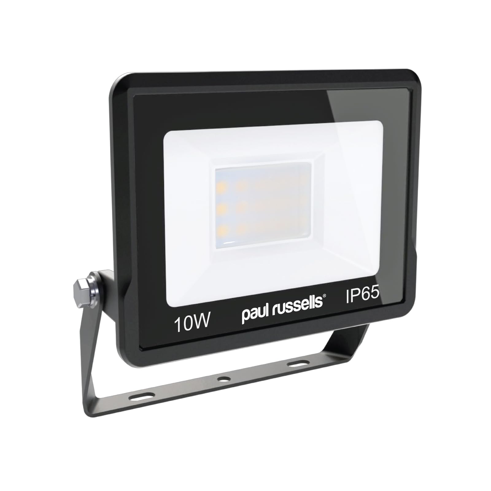 paul russells 10W LED Outdoor Floodlight - 1000LM Bright Security Lights, IP65 Waterproof, Daylight 6500K White, Garden & Outdoor Wall Lights for Garden, Garage Lighting, Warehouse, Energy-Efficient