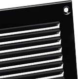 EUROPLAST 300x100mm Black Metal Air Vent Grille Cover with Insect Mesh view 3
