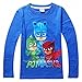 Owone Box Baby Kids Birthday gift PJ Masks Baby Kids long sleeve T-shirt, Blue, 3-4T