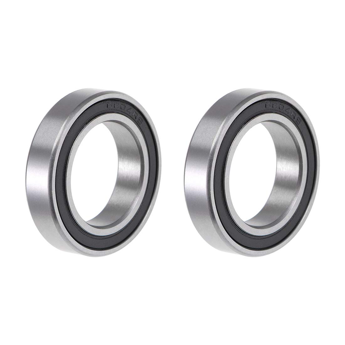 sourcing map 6804-2RS Deep Groove Ball Bearing 20x32x7mm Double Sealed ABEC-1 Bearings 2-Pack