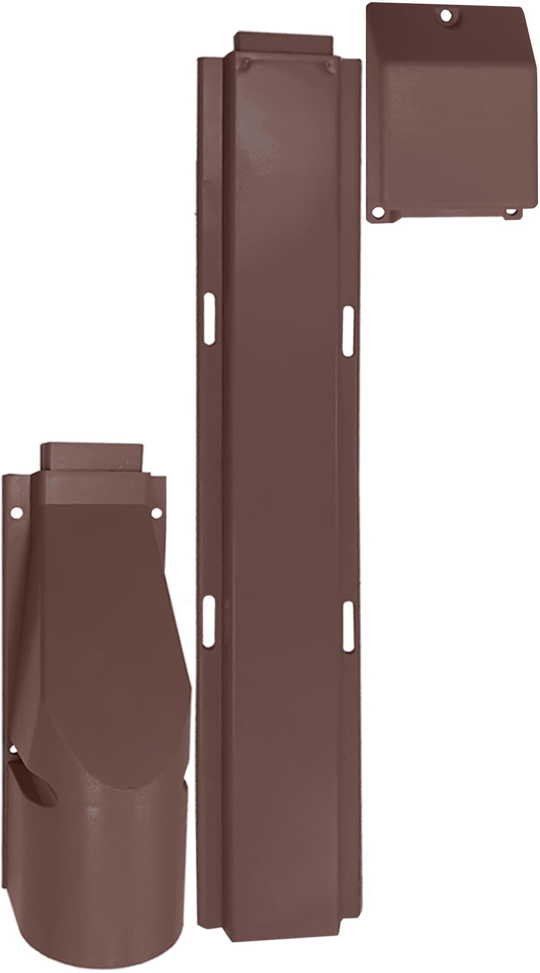 1STec BT Openreach full outdoor Brown underground cable protection cover capping set with BT 101A, BT 25 + Bend No. 4 Protects the wall entry point and telephone broadband drop wire feed from damage