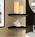 Shelving Solution Corner Wall Shelf, Set of 2 (Black)