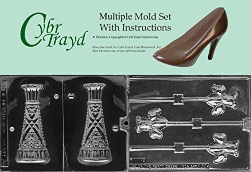 Cybrtrayd Bun-F026F035 2-Piece Daffodil And Vase Chocolate Molds