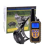 EtekCollar Dog Training Collar, Rechargeable and Waterproof,800 Yards Range Remote with Beep, Vibration and Shock Electronic Collar for Puppy,Small,Medium and Large Dog