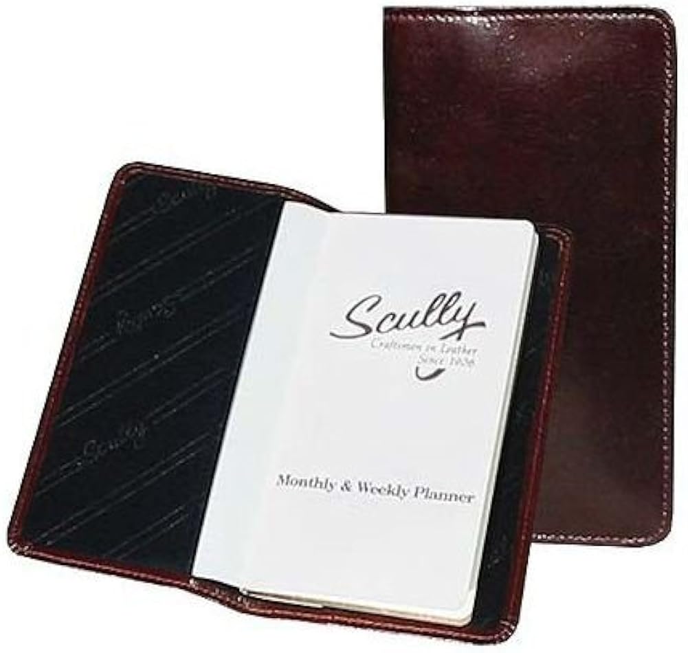 Scully Italian Leather Pocket Weekly Planner Walnut Clothing