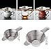 ICYANG Fine Mesh Tea Strainer, 2pcs Different Size Stainless Steel Coffee Tea Infuser for Loose Tea Leaf Filter with Handle