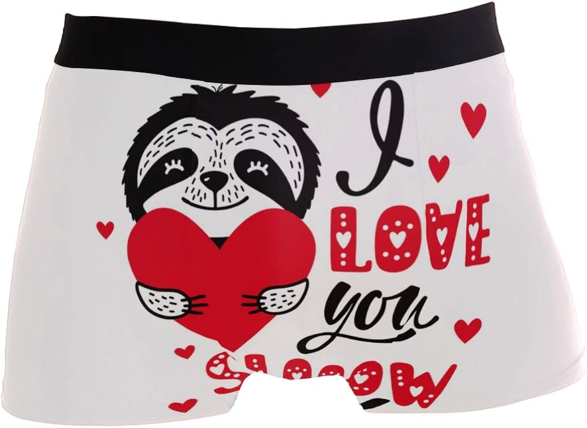 Mens Valentines Day Underwear Funny Boxer Briefs Soft