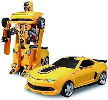 TWISHA ENTERPRISE Battery Operated Converting Car to Robot, Robot to Car Automatically,Transformer Toy, with Light and Sound for Kids