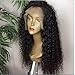 Vvan Glueless Loose Curly Lace Front Wigs Long Black Natural Wave Wigs High Temperature Fiber Synthetic Wigs for Black Women with Baby Hair 24