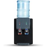 ACCVI Premium Countertop Water Cooler Dispenser, Holds 3 or 5 Gallon Jug, Top Loading, Hot and Cold Water, Child Safety Lock, Compact Design Ideal For Homes, Kitchens, Offices, Dorms, Black
