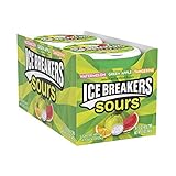 ICE BREAKERS Sours Mints (Green Apple, Tangerine, and Watermelon, 1.5-Ounce Containers, Pack of 8)