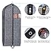 Onlyeasy Garment Bags Suit Bag for Travel, Clothing Storage of Dresses, Jackets, Shirts, Coats with Full Zipper, Metal Eyehole and Carry Handles, 40 in × 1pc, 54 in × 2pcs, Linen-like Black, MXACVB4