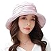 Siggi Ladies UPF50+ Crushable Bucket Boonie Sun Hat Fishing Hiking Sunhats w/ Chin Cord Pink