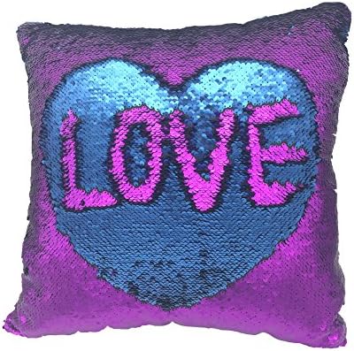 Mermaid Pillowcase, Haoyii Glitter Sequin Cushion Cover Sparkling Throw Pillow Case Pillowslip For Car Bedroom Decorative, 40x40cm