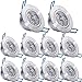 Pocketman Pack of 10, 110V 3W LED Ceiling Light Downlight,Cool White Spotlight Lamp Recessed Lighting Fixture,with LED Driver