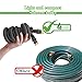Expandable Garden Hose 100ft Black,Heavy Duty Extra Strength Fabric Hose Pipe with 8-Way Spry Nozzle, 3/4