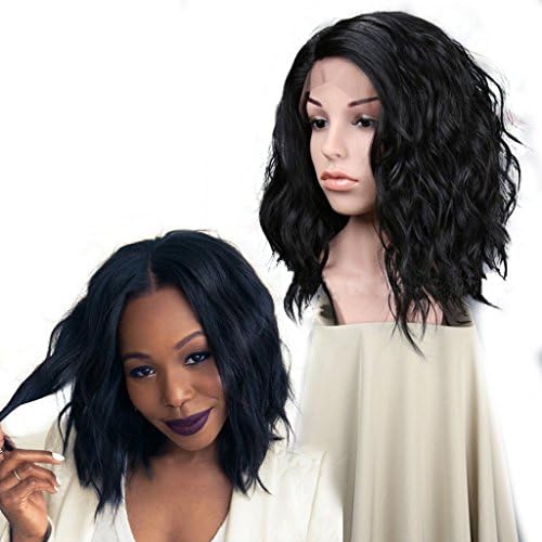 Chanecci Short Bob Natural Wave Wigs Sales For Black Friday Heat Resistant Synthetic Fiber Hair Lace Front Wig + Free Cap and Gifts