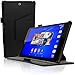 iGadgitz Premium Executive Black PU Leather Case Cover for Sony Xperia Z3 Tablet Compact SGP611 with Multi-Angle Viewing Stand + Auto Sleep/Wake + Hand Strap + Screen Protector