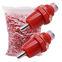 ZaRoing 100 Pcs Chicken Water Feeder, Poultry Nipples Drinker, Chick Drink Water Portable Supplies for Industry Farm